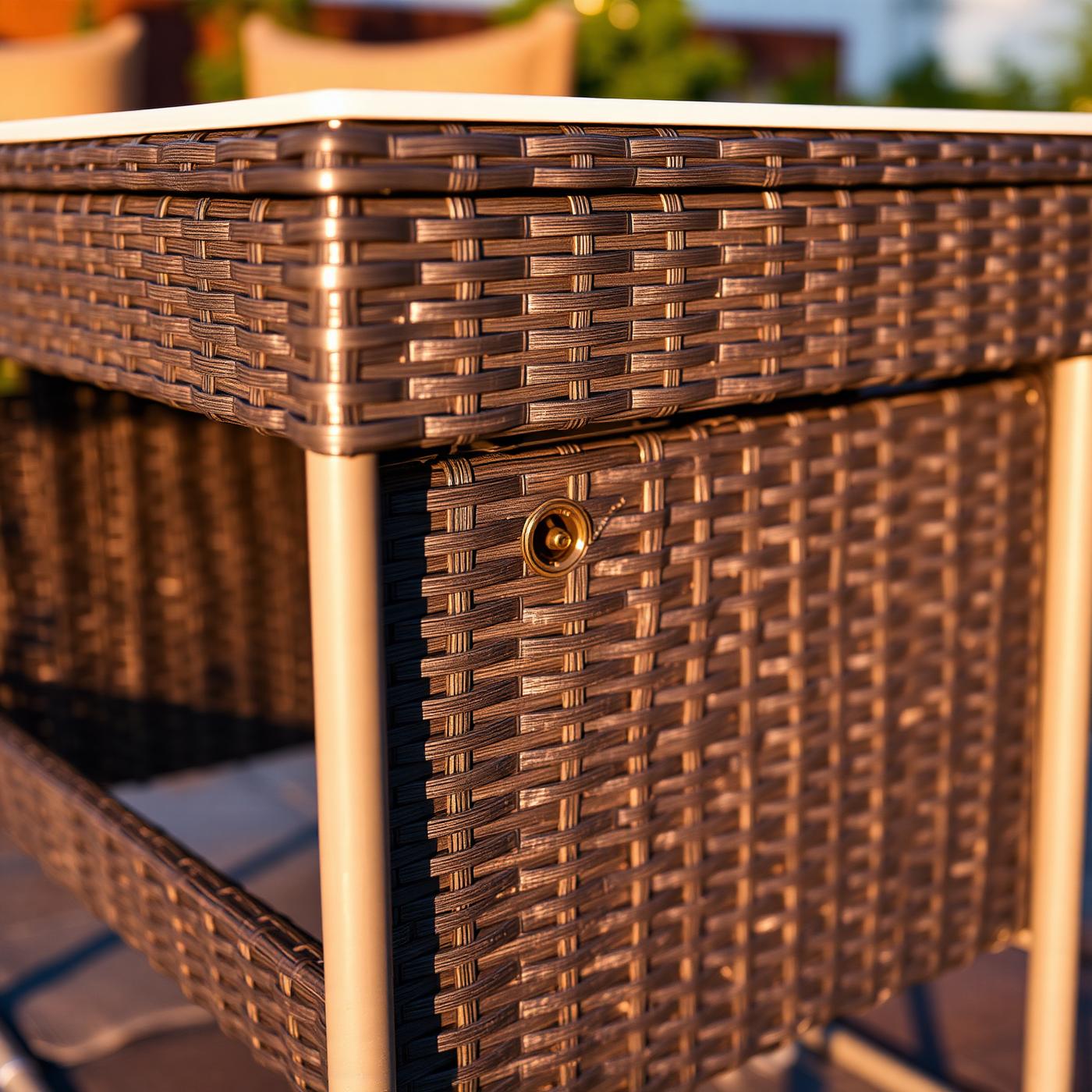 Side table by day, bar by night.